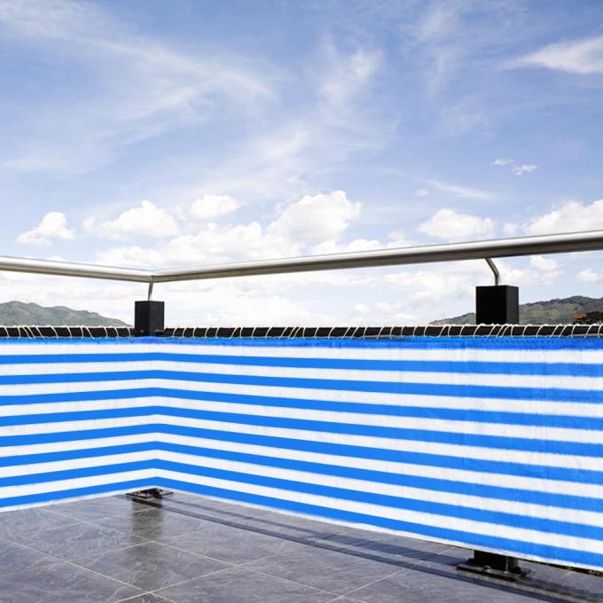 Materiale blu/bianco 100% dell'HDPE della rete di sicurezza del balcone con lo stabilizzatore UV fondato