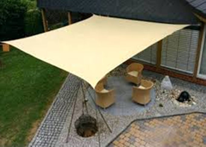 Coperture di rinforzo dell'ombra del cortile della tessitura, baldacchino antracite del parasole di rettangolo