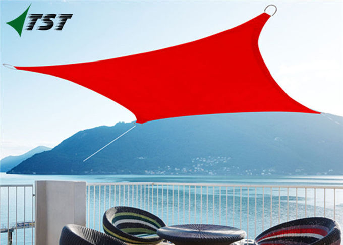 Vela impermeabile del parasole di rettangolo di colore rosso del poliestere per il patio all'aperto del baldacchino